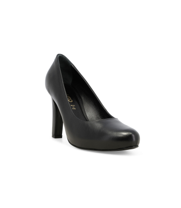Décolleté donna in pelle nero d5058z