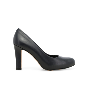 Décolleté donna in pelle blu notte d5058z