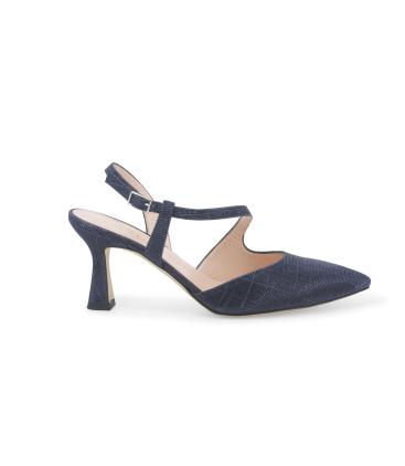Décolleté donna slingback in tessuto galassia notte e1634q