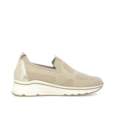 Sneaker slip-on in tessuto knit beige sabbia k55711bk