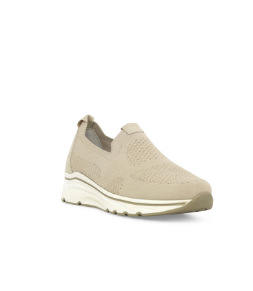 Sneaker slip-on in tessuto knit beige sabbia k55711bk