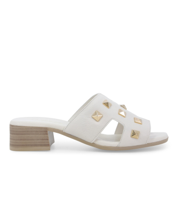 Ciabatta donna in pelle crema k56018q