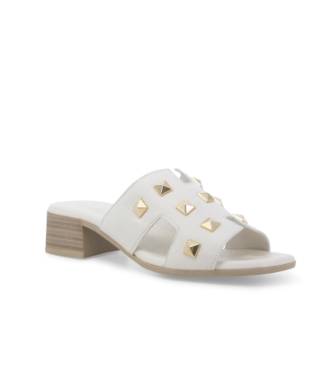 Ciabatta donna in pelle crema k56018q