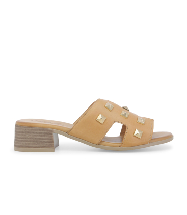 Ciabatta donna in pelle camel k56018q