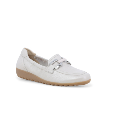 Mocassino comfort in pelle chiara con fibbia k60109bk