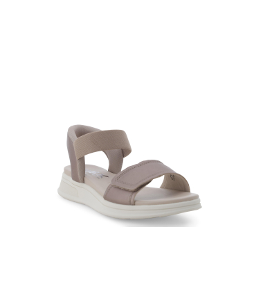 Sandalo comfort in pelle con dettagli a contrasto k60112bk