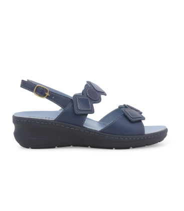 Sandalo donna comodo in similpelle blu notte k95232q