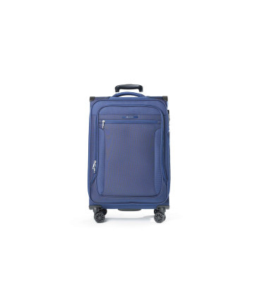 Trolley medio in tessuto blu navy