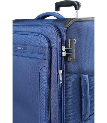 Trolley medio in tessuto blu navy