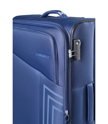 Trolley grande in tessuto blu navy
