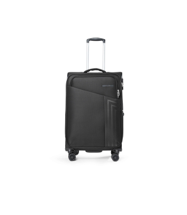 Trolley medio in tessuto nero