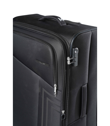 Trolley medio in tessuto nero