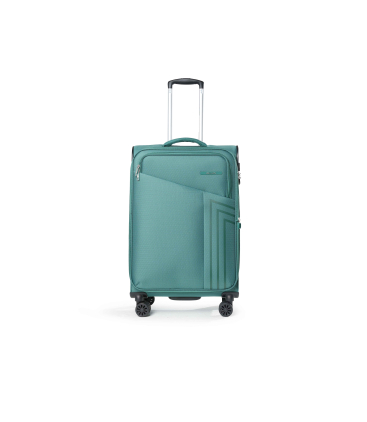 Trolley medio in tessuto green