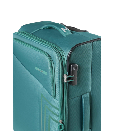 Trolley medio in tessuto green