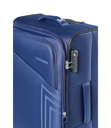 Trolley medio in tessuto blu navy