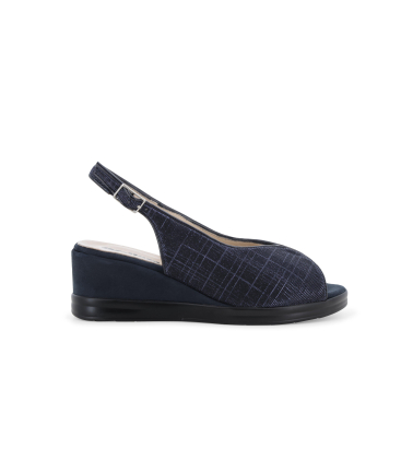 Sandalo donna comodo in tessuto blu notte r80335z