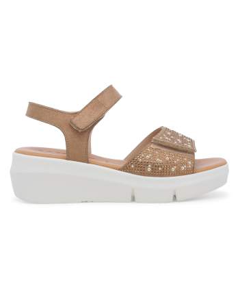 Sandalo donna in camoscio cuoio r80439q