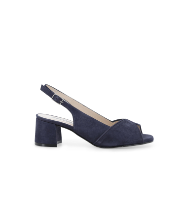 Sandalo comodo spuntato in camoscio blu navy s634q