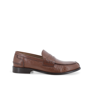 Mocassino penny loafer in camoscio tortora u0890q