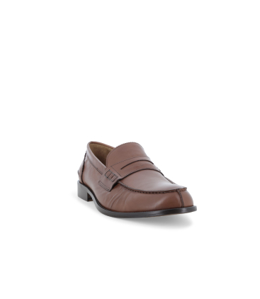 Mocassino penny loafer in camoscio tortora u0890q