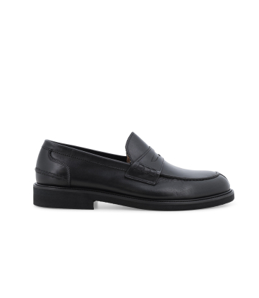 Mocassino classico uomo in pelle nera u0890q