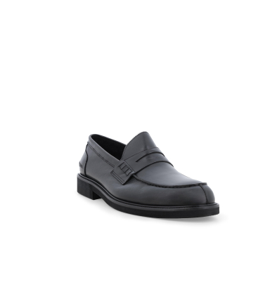 Mocassino classico uomo in pelle nera u0890q