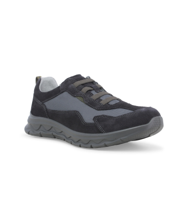 Sneaker uomo in camoscio e tessuto tecnico blu u15539q