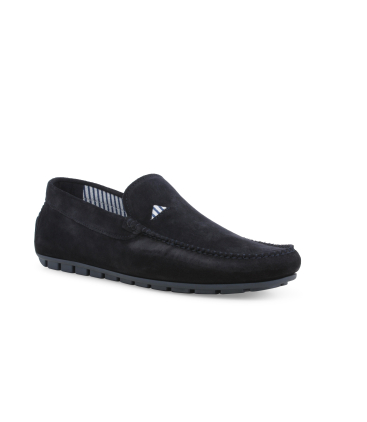 Mocassino slip-on in camoscio blu notte u16017q