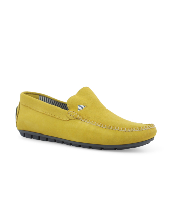 Mocassino car shoe in camoscio giallo ocra u16017q