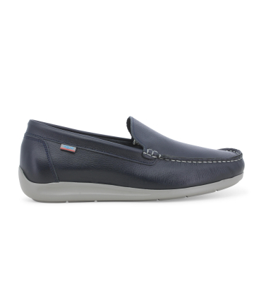 Mocassino slip-on uomo in pelle blu navy u18030q