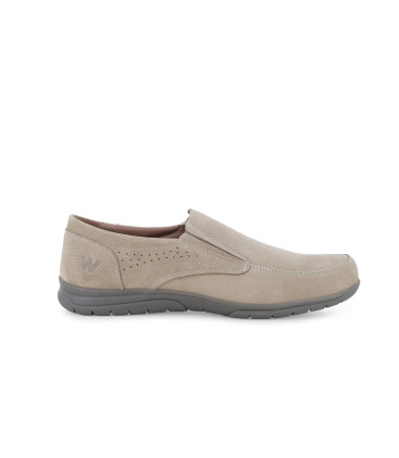 Mocassino allacciato uomo in nabuck beige u41138q