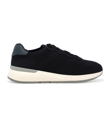 Sneaker uomo in tessuto knit blu notte traspirante u55379q
