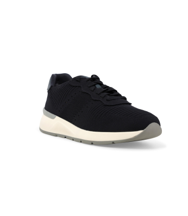 Sneaker uomo in tessuto knit blu notte traspirante u55379q