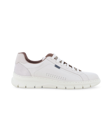 Sneakers uomo allacciata in pelle bianco u55382q