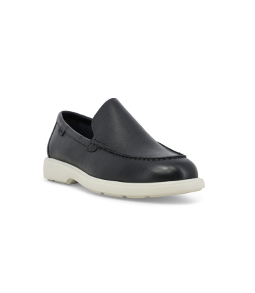 Mocassino slip-on uomo in pelle nera martellata u55384q