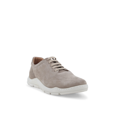 Sneaker in camoscio tortora con suola leggera u56051q