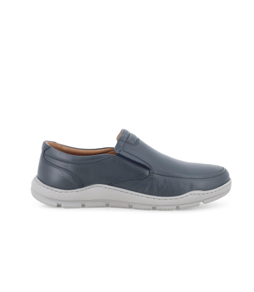 Sneakers slip-on in pelle blu u56069