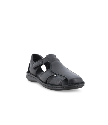 Sandalo uomo in pelle nero u75132q