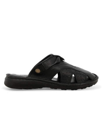 Ciabatta uomo in pelle nero u75138q