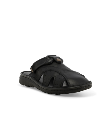 Ciabatta uomo in pelle nero u75138q