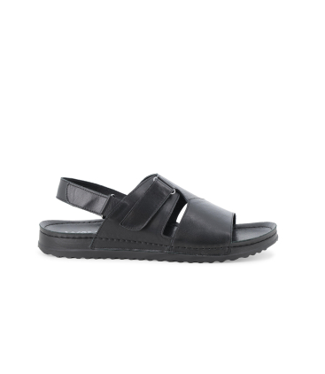 Sandalo uomo in pelle nero u75148