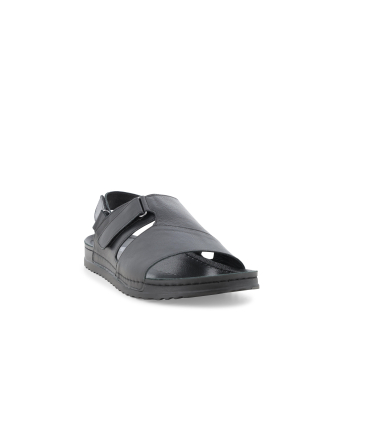 Sandalo uomo in pelle nero u75148