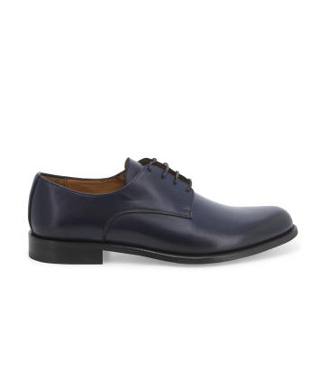 Scarpa uomo stringata francesina in pelle blu u90601z
