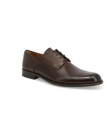 Scarpa uomo stringata francesina in pelle marrone u90601q