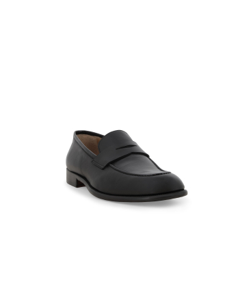 Mocassino penny loafer classico in pelle nera