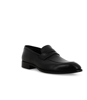 Mocassino classico uomo in pelle nero u90628