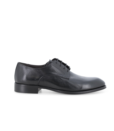 Scarpa uomo stringata liscia in pelle nappato nero u90629