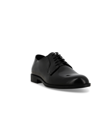 Scarpa uomo stringata francesina in pelle abrasivato nero u90800