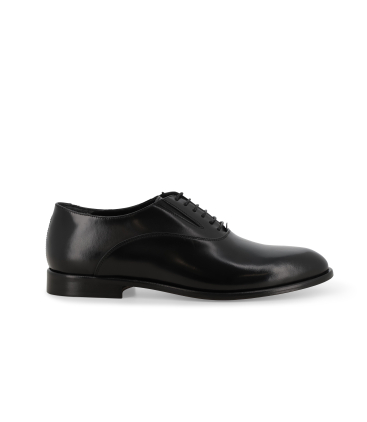 Scarpa oxford plain toe liscia in pelle nera u90885