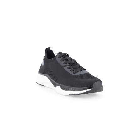 Sneakers uomo in tessuto elastico nero u93400bk